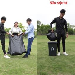[Hot] Combo 9 Cuộn Túi Đựng Rác Siêu Dai Bảo vệ Môi Trường, Túi Đen Đựng Rác Tự Phân Hủy baby love 6