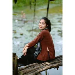 Bà Ba Lụa Nâu Nữ - freesize - nhận may theo số đo yêu cầu 4
