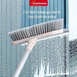 Cây Chà Sàn Nhà Tắm Đa Năng 2 trong 1, Chổi Cọ Sàn Gạt Nước Thông Minh Có Tay Cầm Dài 5