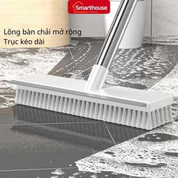 Cây Chà Sàn Nhà Tắm Đa Năng 2 trong 1, Chổi Cọ Sàn Gạt Nước Thông Minh Có Tay Cầm Dài 6