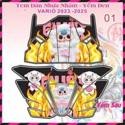Tem Dán Nhựa Nhám Vario Tem dán Yếm Đen Vario 125 2023 - 2026 1