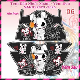 Tem Dán Nhựa Nhám Vario Tem dán Yếm Đen Vario 125 2023 - 2026 6