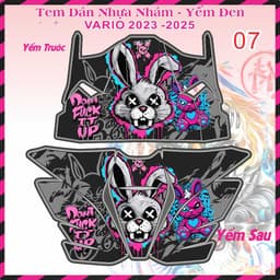 Tem Dán Nhựa Nhám Vario Tem dán Yếm Đen Vario 125 2023 - 2026 7