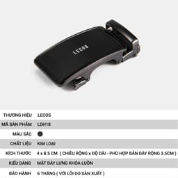 Mặt Thắt Lưng Nam Rời LECOS LDH18 Dây Lưng Nam Hợp Kim Chống Gỉ Sang Trọng cho Bản 3.5cm 3