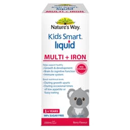 [Date T9/2029]Siro Bổ Sung Sắt Và Multi Vitamin Cho Bé Nature's Way Kids Smart Liquid Multi + Iron  200ml 6