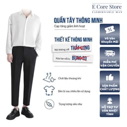 (Có BigSize) Quần Âu Nam Sidetab Vải Chéo Hàn Điều Chỉnh Độ Rộng Vòng Eo Form Dáng Baggy Phong Cách Hàn Quốc Co Giãn 1