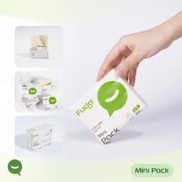 Khăn giấy Fudo gói rút Mini 3 lớp 100% sợi tre tự nhiên, không tẩy trắng thấm hút tốt, siêu tiện lợi 7
