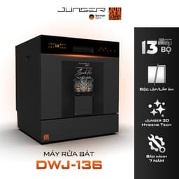 Máy Rửa Chén Bát Junger Leopard DWJ-136-VG 13 bộ, Sấy Độc Lập, 8 Chức Năng, Sạch Khô Khí Nóng, BH 7 Năm 2