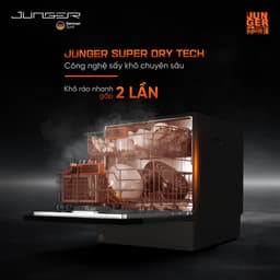 Máy Rửa Chén Bát Junger Leopard DWJ-136-VG 13 bộ, Sấy Độc Lập, 8 Chức Năng, Sạch Khô Khí Nóng, BH 7 Năm 6