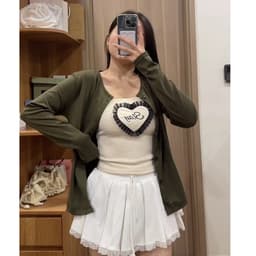 [Deal Mở Bán] Áo Khoác Cardigan Trơn Basic Nhiều Màu Mùa Thu Đông Kiểu Dáng Tiểu Thư Chất Thun Gân Tăm Dày Dặn 2