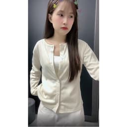 [Deal Mở Bán] Áo Khoác Cardigan Trơn Basic Nhiều Màu Mùa Thu Đông Kiểu Dáng Tiểu Thư Chất Thun Gân Tăm Dày Dặn 6