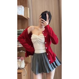 [Deal Mở Bán] Áo Khoác Cardigan Trơn Basic Nhiều Màu Mùa Thu Đông Kiểu Dáng Tiểu Thư Chất Thun Gân Tăm Dày Dặn 7