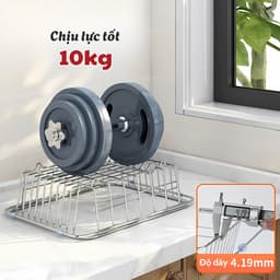 Rổ Inox Gác Bồn Rửa Bát Đa Năng Bepcuatom, Rổ Rửa Rau Ráo Nước, Giá Để Bát Gác Bồn Rửa Có Thể Kéo Dài Thu Gọn Tiện Lợi 8