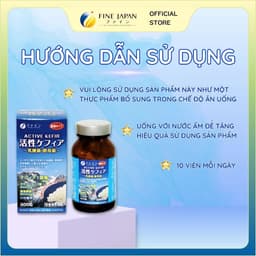 [Hàng cty full va.t ko hủy] Lợi khuẩn Kefir Viên uống hỗ trợ bổ sung Lợi khuẩn Active Kefir FINE JAPAN lọ 300 viên 4