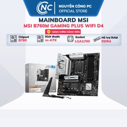 Mainboard MSI B760M Gaming Plus WIFI D4/D5 cho chip Intel (LGA1700 / MATX / 4 khe DDR4) - BH chính hãng 3 năm 1