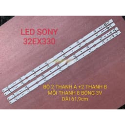 THANH LED TIVI SONY 32EX330 MỚI 100% BỘ 4 THANH 2A+2B MỖI THANH 8 BÓNG 3V DÀI 61,9cm 32"NDS REV 0.4 A B TYPE 2012.05.29 1