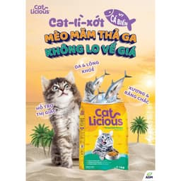 [Gói 1kg] Thức Ăn Hạt CAT LICIOUS Cho Mèo Trưởng Thành Vị Cá Biển Giúp Mèo Ngon Miệng Đẹp Da Và Mượt Lông 2