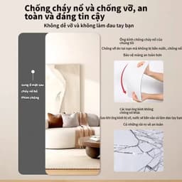 【Chống vỡ】Gương treo tường toàn thân cao cấp dùng trang trí phòng, tặng kèm miếng dán 7