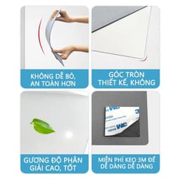 【Chống vỡ】Gương treo tường toàn thân cao cấp dùng trang trí phòng, tặng kèm miếng dán 4