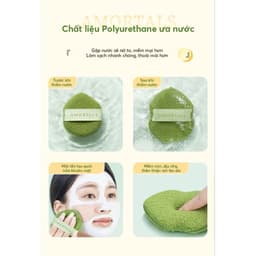 Bông Mút Rửa Mặt Bọt Biển AMORTALS 1 Miếng - 3 Miếng, Bông Rửa mặt Bọt Biển AMORTALS Tạo bọt, làm sạch da mặt 4