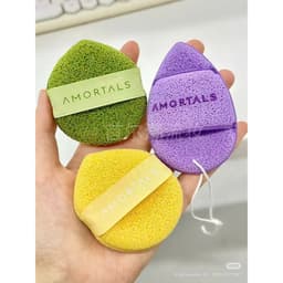 Bông Mút Rửa Mặt Bọt Biển AMORTALS 1 Miếng - 3 Miếng, Bông Rửa mặt Bọt Biển AMORTALS Tạo bọt, làm sạch da mặt 7