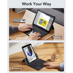 Bao da ESR kèm bàn phím Magnetic Rebound 360 Bảo vệ toàn diện 3 góc cho iPad Air 11" 13" (2024/2025/2026) Pin 180h 7