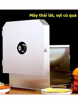 Máy thái sợi, thái lát, thái sung, cà rốt, su hào, đu đủ, xả ớt, xúc xích Chạy Điện Kết Hợp Quay Tay 8