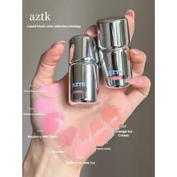 [TẶNG MÚT] Má Hồng Kem AZTK Dạng Lỏng Đầu Nấm, Vỏ Bạc Mới, Căng Bóng và Mờ Lì Tự Nhiên 5ml 2