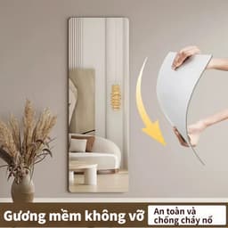 【Chống vỡ】Gương treo tường toàn thân cao cấp dùng trang trí phòng, tặng kèm miếng dán 1