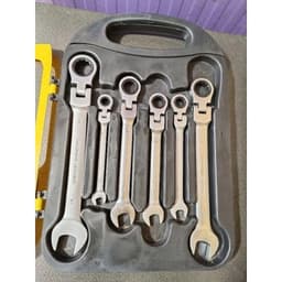 Bộ 7 cờ lê vòng miệng tự động KETY, bộ cờ lê tự động 8-19mm, thép CRV bền chắc, đa năng tiện dụng 3