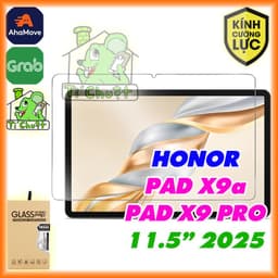 [Ảnh Thật] Kính CL MTB HONOR PAD X9a / X9 PRO 11.5" 2025 Cường Lực Mài Cạnh 2.5D 9H 1