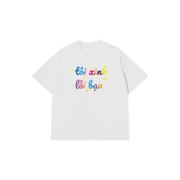 Áo Vớ Vẩn Vui Tươi REDLABEL Áo Thun TÔI XINK LỖI BẠN Cotton 100% Oversize Nam Nữ TS26 8