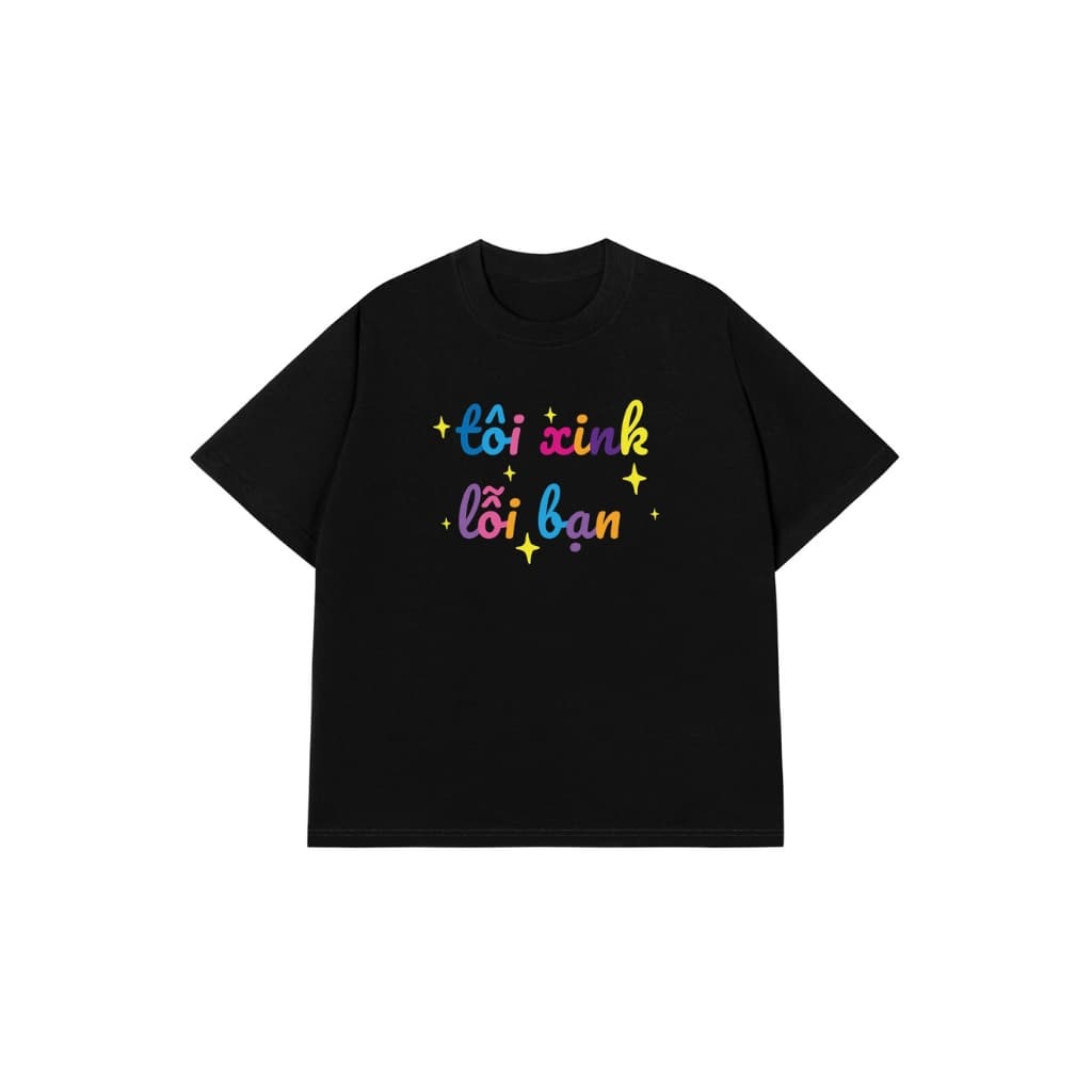 Áo Vớ Vẩn Vui Tươi REDLABEL Áo Thun TÔI XINK LỖI BẠN Cotton 100% Oversize Nam Nữ TS26