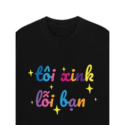 Áo Vớ Vẩn Vui Tươi REDLABEL Áo Thun TÔI XINK LỖI BẠN Cotton 100% Oversize Nam Nữ TS26 2