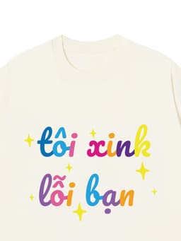 Áo Vớ Vẩn Vui Tươi REDLABEL Áo Thun TÔI XINK LỖI BẠN Cotton 100% Oversize Nam Nữ TS26 12