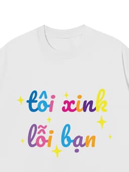 Áo Vớ Vẩn Vui Tươi REDLABEL Áo Thun TÔI XINK LỖI BẠN Cotton 100% Oversize Nam Nữ TS26 15