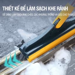 Chổi Chà Sàn Nhà Tắm 2in1 LIGHBULB - Cây Gạt Nước Nhà Tắm Thông Minh Vệ Sinh Nhà Cửa Xoay 120 Độ 9
