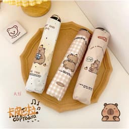 Ô Gấp Gọn Hình Capy bara Chuột Nâu Dễ Thương -🌸FREESHIP🌸 Ô Gấp Gọn Tiện Lợi Chống Nước 1