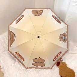 Ô Gấp Gọn Hình Capy bara Chuột Nâu Dễ Thương -🌸FREESHIP🌸 Ô Gấp Gọn Tiện Lợi Chống Nước 6