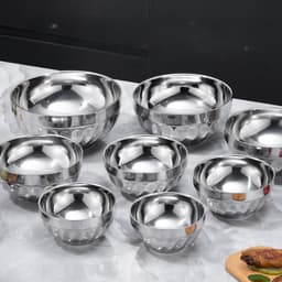 Tô chén bát inox kiểu dáng Hàn Quốc 2 lớp cách nhiệt ,Tô Chén inox cao cấp đủ kích cỡ 9