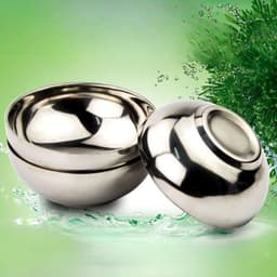 Combo 2 Bát Cơm  inox 2 lớp cách nhiệt họa tiết xoắn đường kính 11,5cm Chén ăn cơm bằng inox cao cấp 5