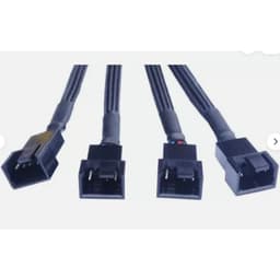 Cáp chia 4 chân 4 pin  fan 12V PWM bọc lưới màu đen 26,5cm 4