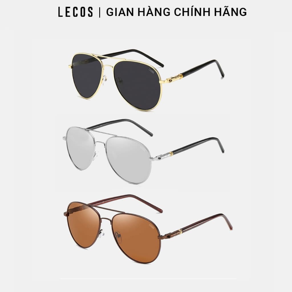 Kính Phi Công Nam LECOS LK35 Gọng Hợp Kim Thanh Mảnh Du Lịch đi Biển