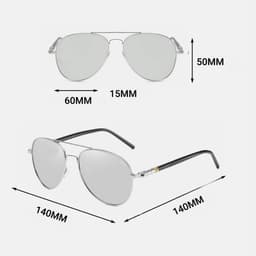 Kính Phi Công Nam LECOS LK35 Gọng Hợp Kim Thanh Mảnh Du Lịch đi Biển 5