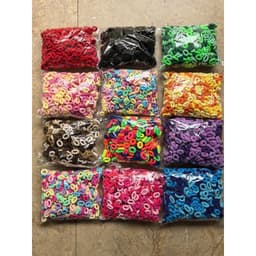 Set 500 chun cột tóc trơn cho bé nhiều màu dễ thương 9