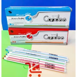 Hộp 20 Cây Bút Bi Nến Thiên Long TL093 Ngòi 0.6MM,Mực Xanh, Đỏ, Màu Mực Đậm, Nét Đều, Ngòi Êm/Hàng Thiên Long Chính Hãng 2