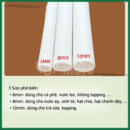 Combo 100-200 ống hút giấy kraft nâu LOẠI 1, trắng cao cấp, 3 lớp dày dặn,đa dạng size, dùng tại quán, take away Mixmore 5