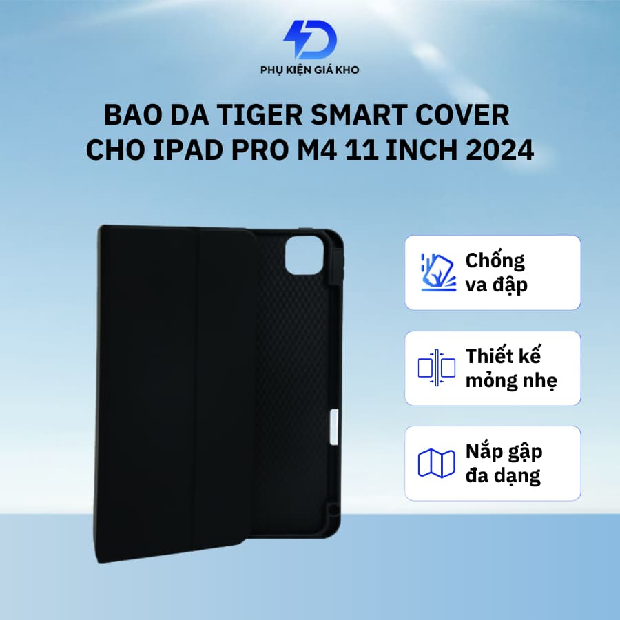 Bao da iPad Tiger Smart Cover cho iPad Pro M5 11 inch/ 13 inch chính hãng
