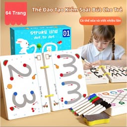 Bộ Tập Tô Viết Xoá thông minh 64 trang-Tặng kèm 6 bút màu-Rèn kĩ năng sớm cho bé từ 2-5 tuổi 2
