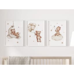 Set 3 tranh treo tường trang trí phòng trẻ em - Bộ tranh canvas treo phòng ngủ cho bé họa tiết đáng yêu NEW2837 9